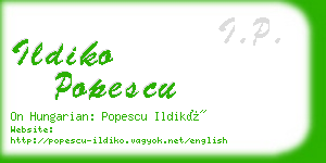 ildiko popescu business card